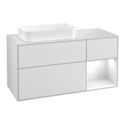 V&B Waschtischunterschrank Finion 120cm, Pl w m, Rg r g wh. Lac, wh. m Lac