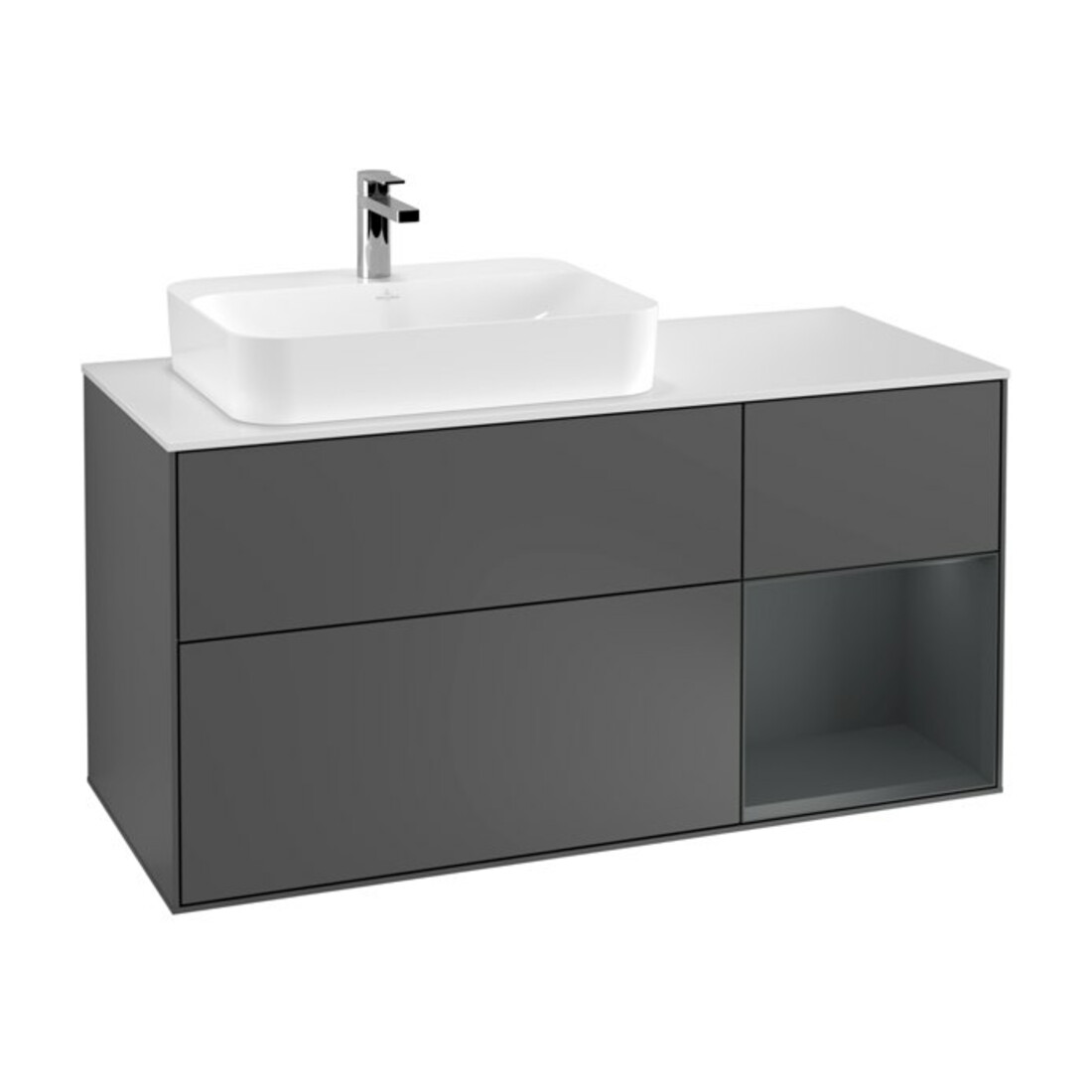 V&B Waschtischunterschrank Finion 120cm, Pl w m, Rg r md b m La, A m