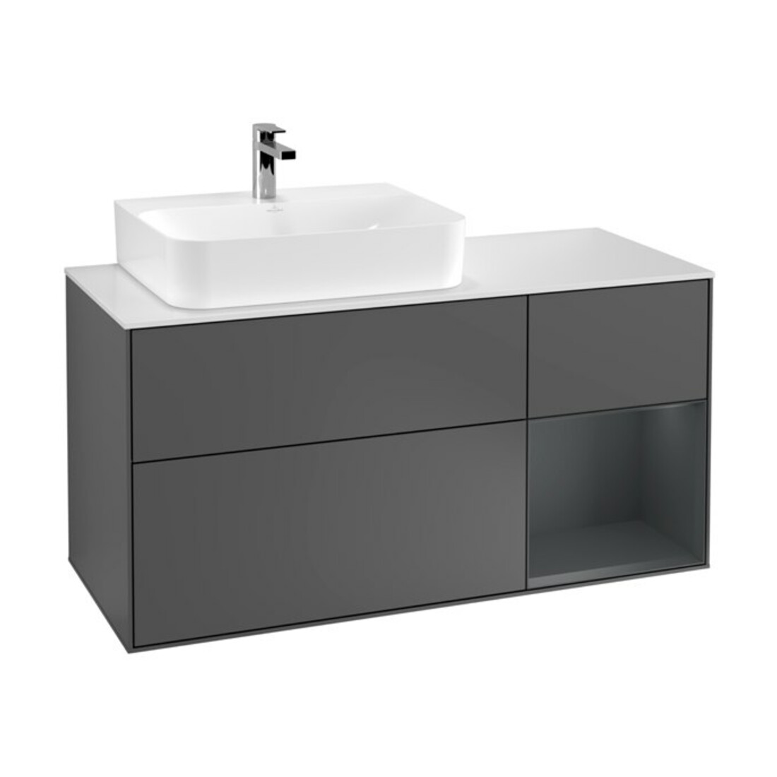 V&B Waschtischunterschrank Finion 120cm, Pl w m, Rg r md b m La, A m