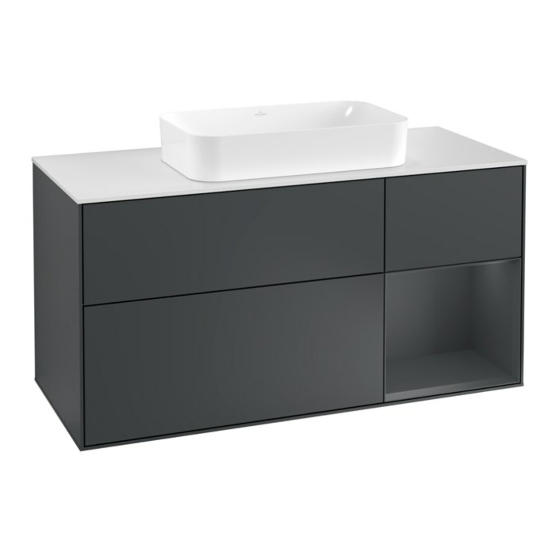 V&B Waschtischunterschrank Finion 120cm, Pl w m, Rg r md b m La, md b m La
