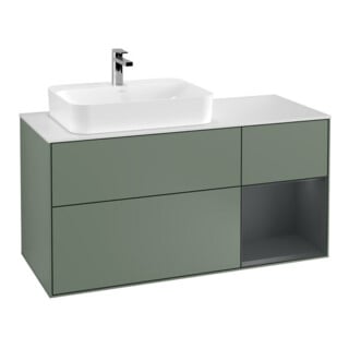 V&B Waschtischunterschrank Finion 120cm, Pl w m, Rg r md b m La, Ol m Lac