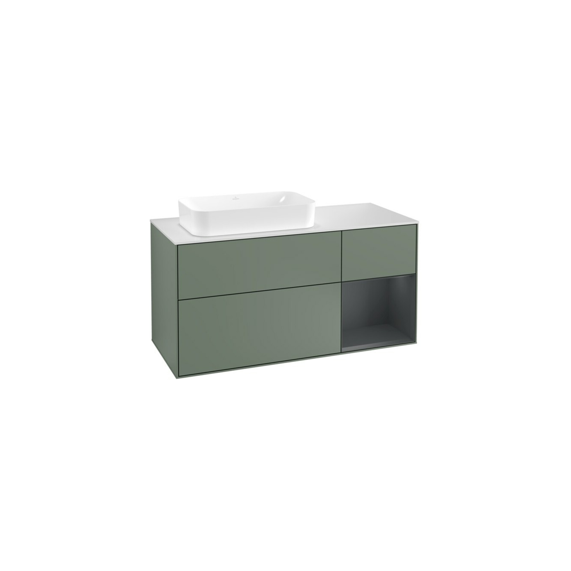 V&B Waschtischunterschrank Finion 120cm, Pl w m, Rg r md b m La, Ol m Lac ; Villeroy & Boch