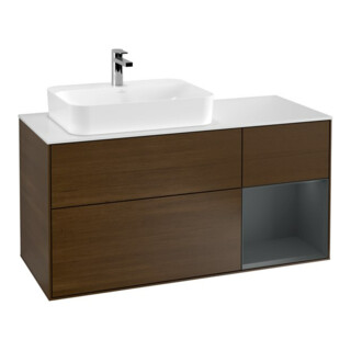 V&B Waschtischunterschrank Finion 120cm, Pl w m, Rg r md b m Lac, wal ven