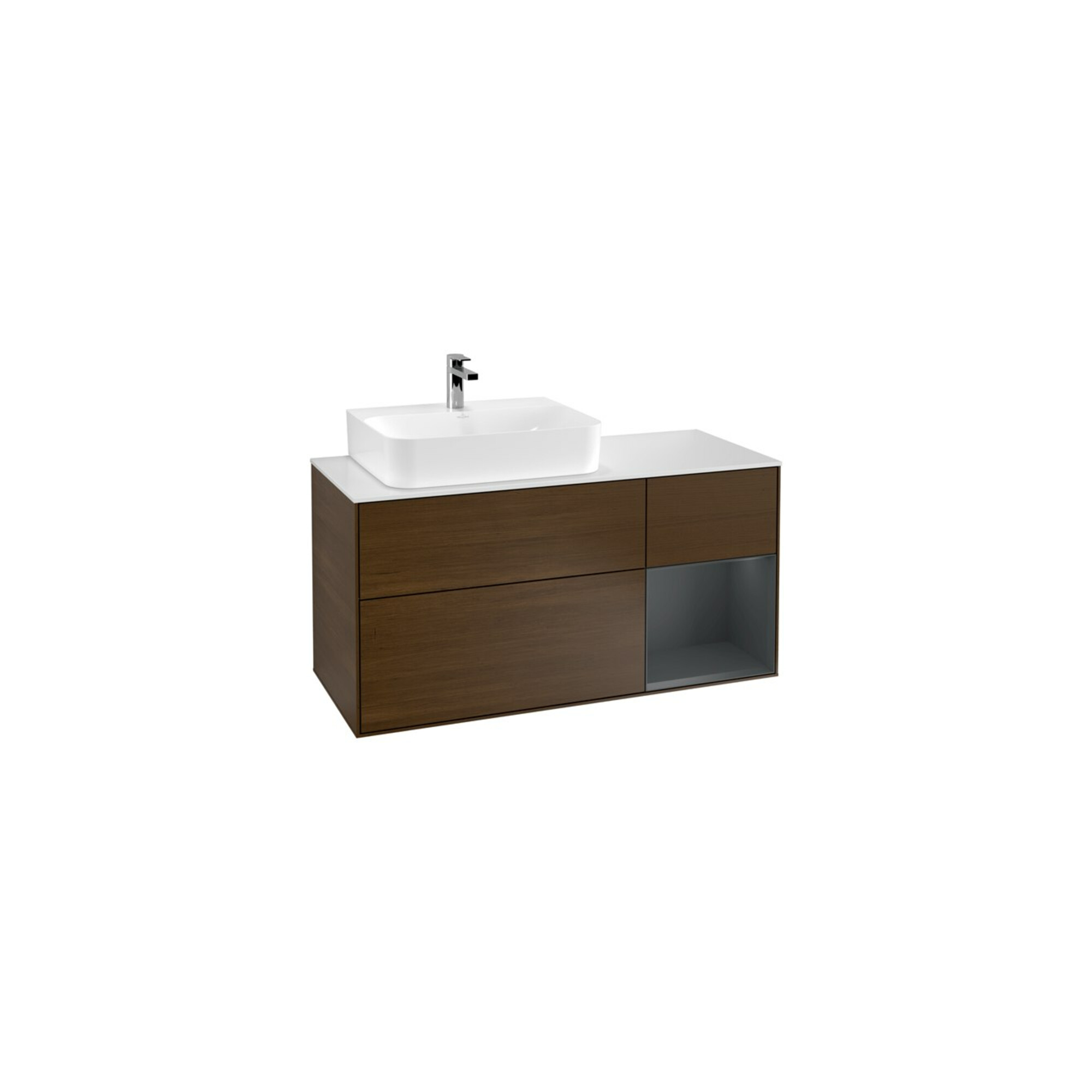 V&B Waschtischunterschrank Finion 120cm, Pl w m, Rg r md b m Lac, wal ven ; Villeroy & Boch