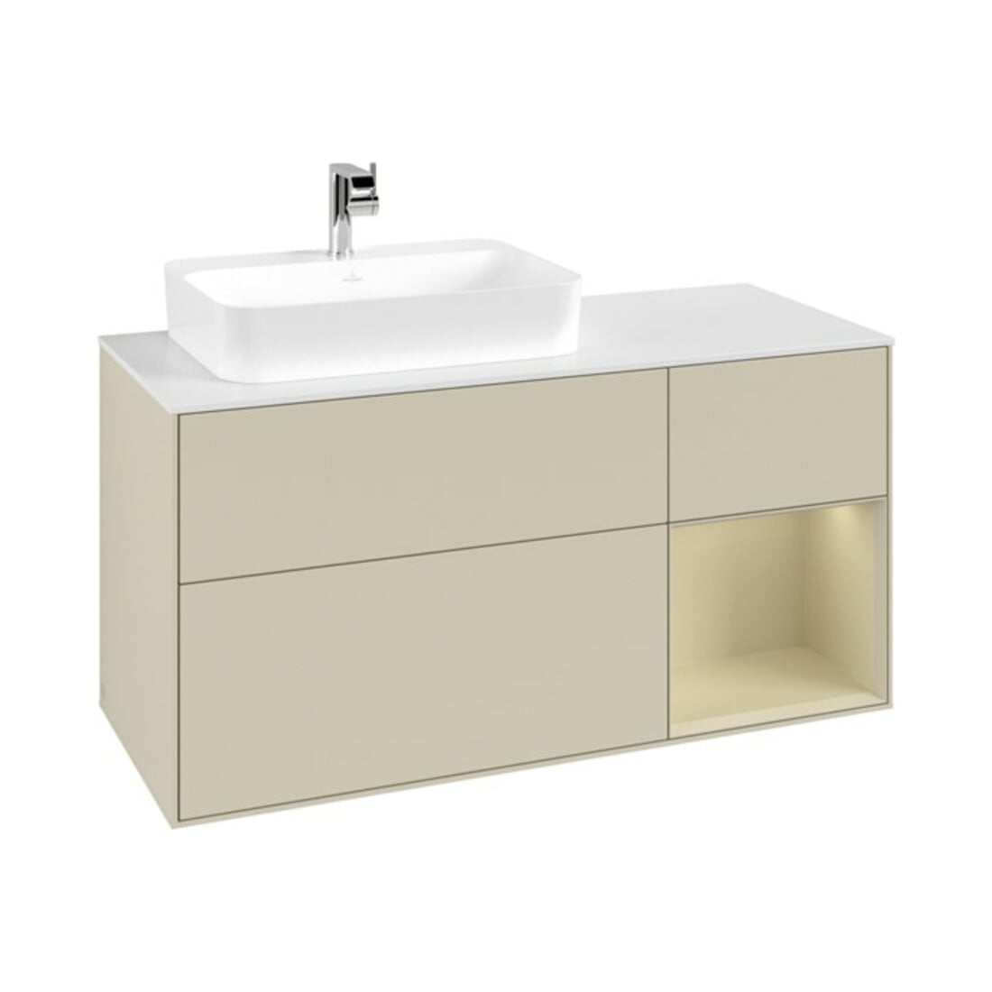V&B Waschtischunterschrank Finion 120cm, Pl w m, Rg r si G m La, si G m La