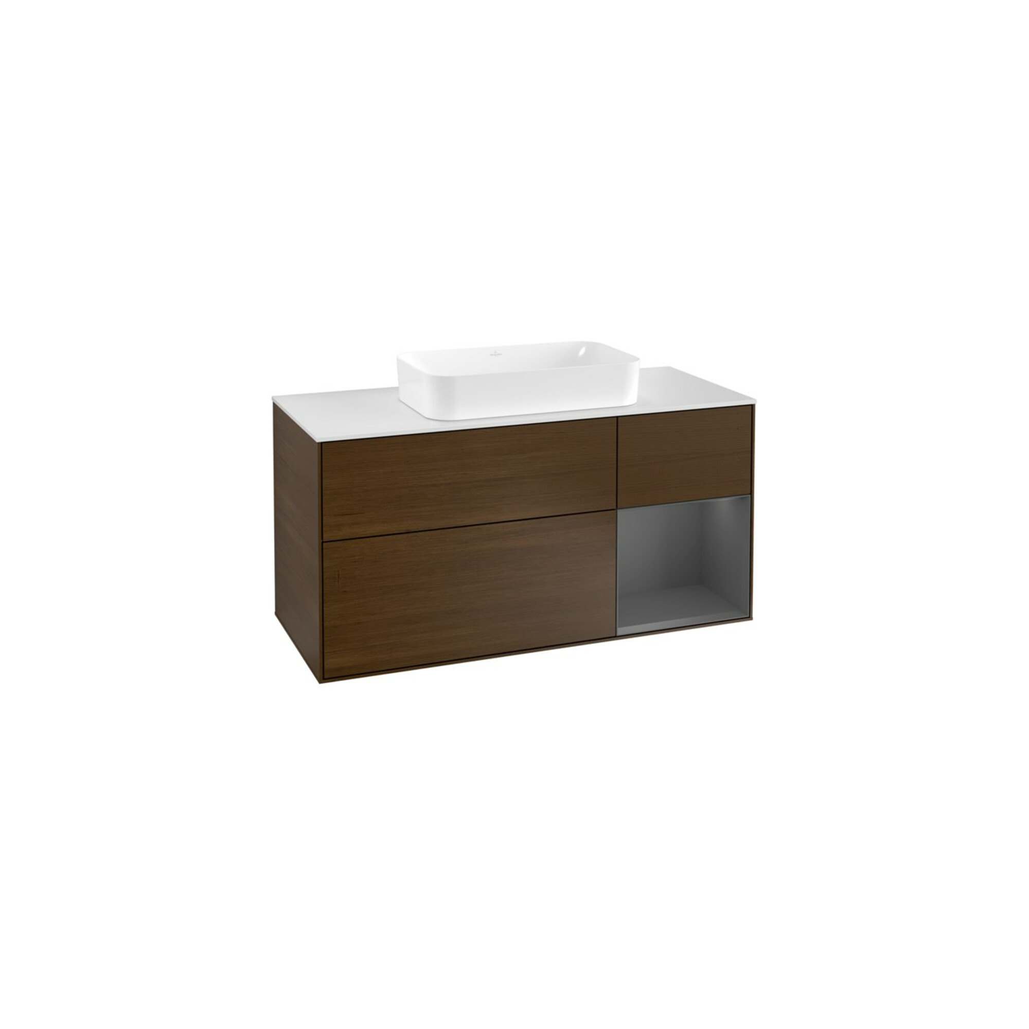 V&B Waschtischunterschrank Finion 120cm, Pl w m, Rg re Anthrac. m, wal ven ; Villeroy & Boch