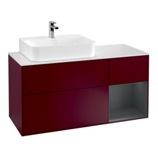V&B Waschtischunterschrank Finion 120cm, Pl w m, Rg re md bl. m Lac, Peo m