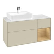 V&B Waschtischunterschrank Finion 120cm, Pl w m, Rg re Oa ven, si Gr m Lac