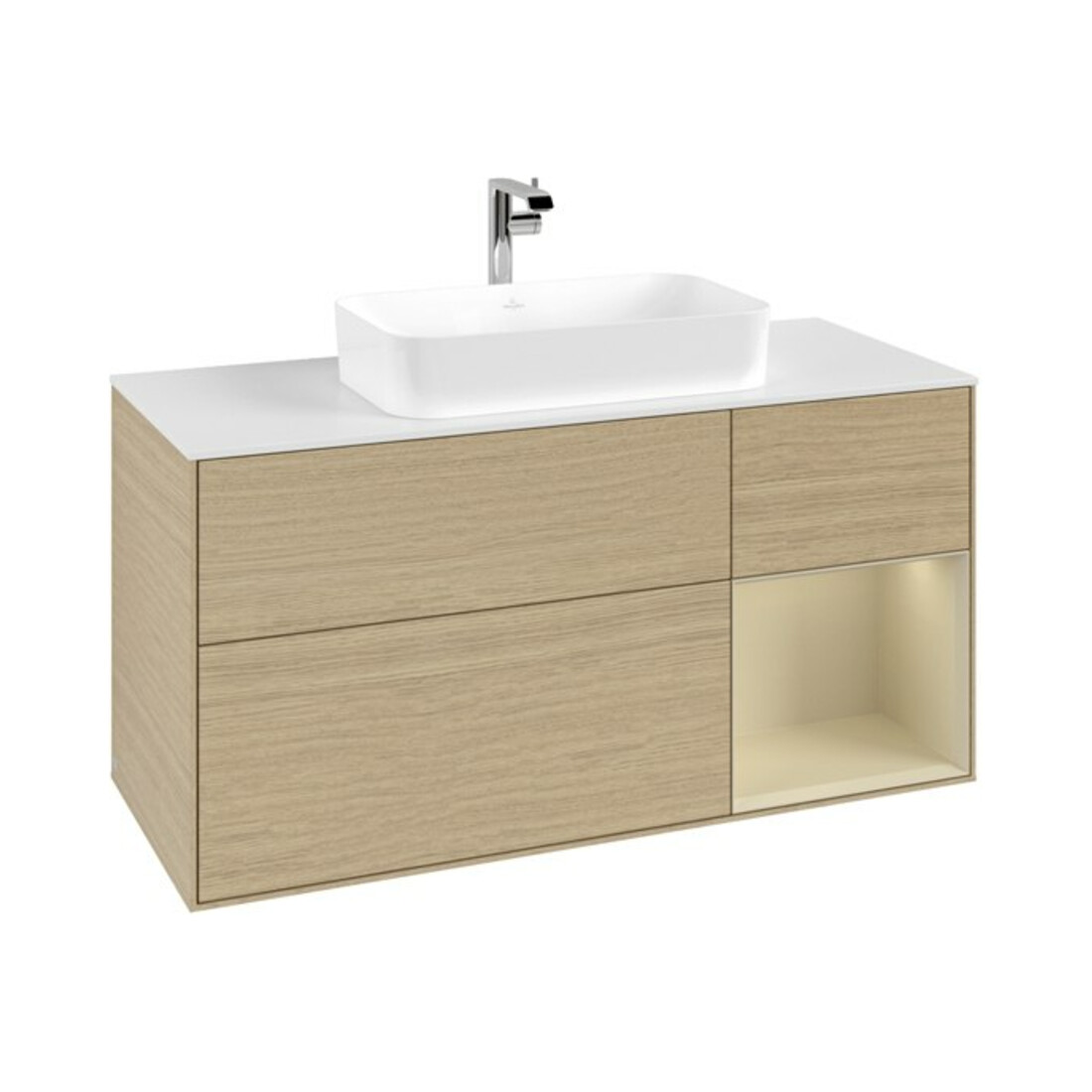 V&B Waschtischunterschrank Finion 120cm, Pl w m, Rg re si Gr m Lac, Oa ven