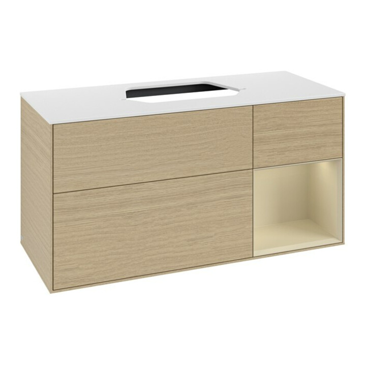 V&B Waschtischunterschrank Finion 120cm, Pl w m, Rg re si Gr m Lac, Oa ven
