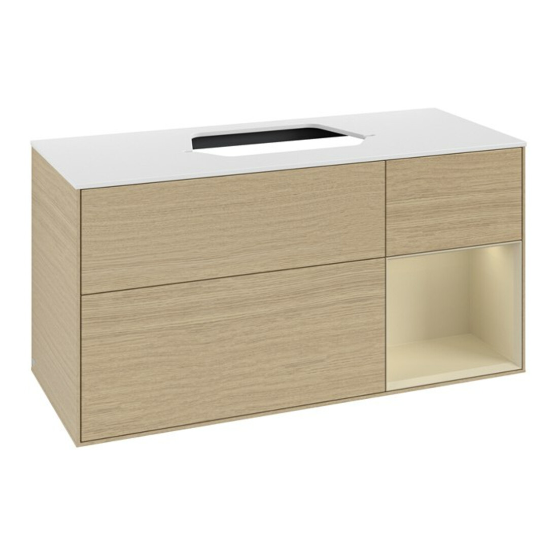 V&B Waschtischunterschrank Finion 120cm, Pl w m, Rg re si Gr m Lac, Oa ven