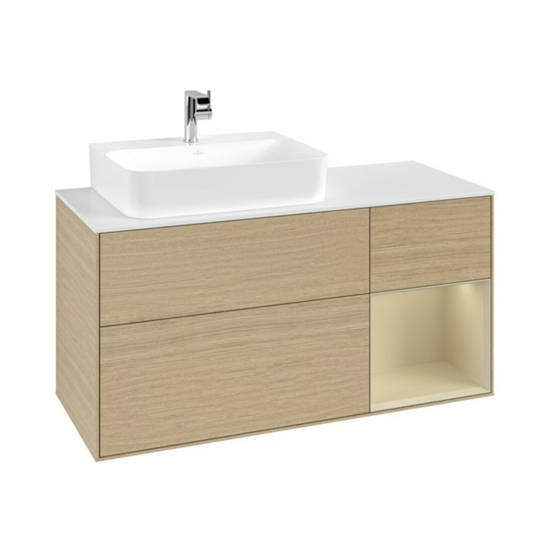 V&B Waschtischunterschrank Finion 120cm, Pl w m, Rg re si Gr m Lac, Oa ven