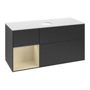 V&B Waschtischunterschrank Finion 120cm, Pl w m, Rg si Gr m Lac, bla m Lac