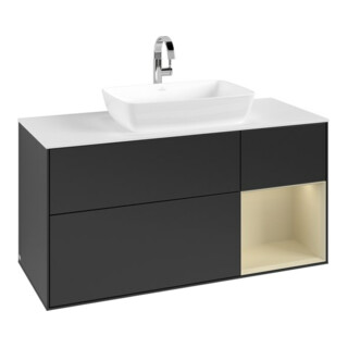 V&B Waschtischunterschrank Finion 120cm, Pl w m, Rg si Gr m Lac, bla m Lac