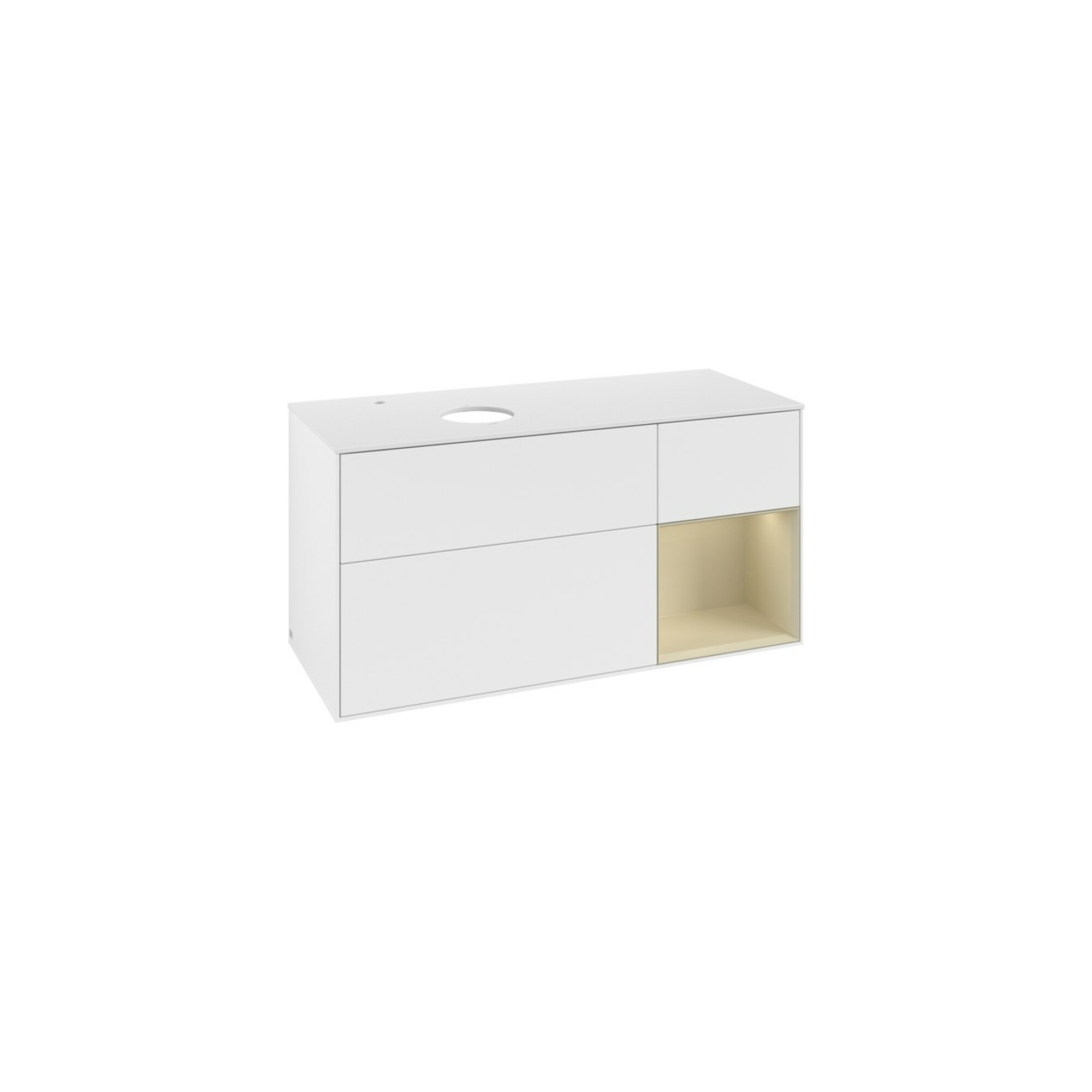 V&B Waschtischunterschrank Finion 120cm, Pl w m, Rg si Gr m Lac, wh. m Lac ; Villeroy & Boch
