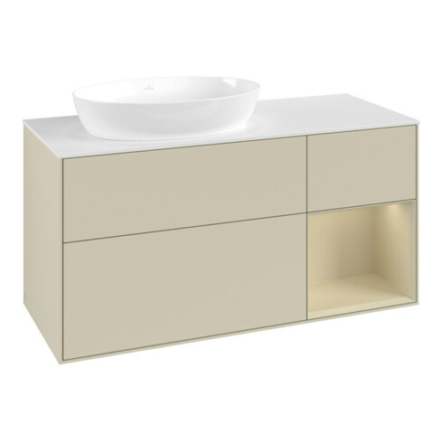 V&B Waschtischunterschrank Finion 120cm, Pl w m, si Gr m Lac, si Gr m Lac