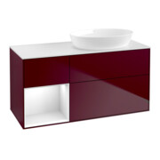V&B Waschtischunterschrank Finion 120cm, Pl wh. m, Reg glo wh. Lac, Peo m