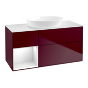 V&B Waschtischunterschrank Finion 120cm, Pl wh. m, Reg glo wh. Lac, Peo m
