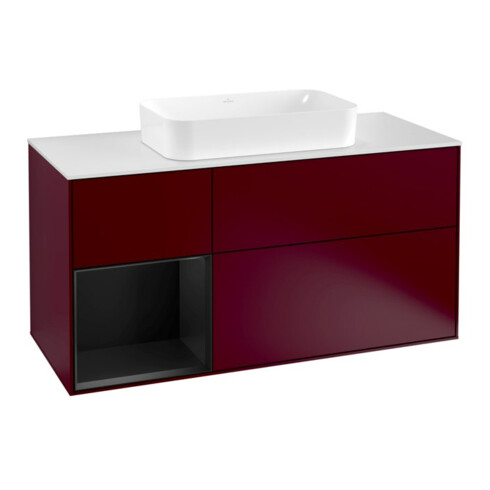 V&B Waschtischunterschrank Finion 120cm, Pl wh. m, Reg li bla m Lac, Peo m