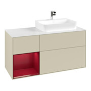 V&B Waschtischunterschrank Finion 120cm, Pl wh. m, Reg li Peo, si Gr m Lac