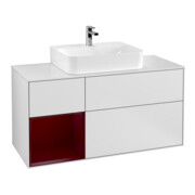 V&B Waschtischunterschrank Finion 120cm, Pl wh. m, Reg li Peo, wh. m Lac