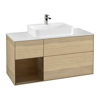 V&B Waschtischunterschrank Finion 120cm, Pl wh. m, Reg li wal ven, Oa ven
