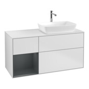 V&B Waschtischunterschrank Finion 120cm, Pl wh. m, Reg md m Lac, wh. m Lac