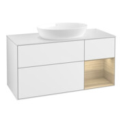 V&B Waschtischunterschrank Finion 120cm, Pl wh. m, Reg Oa ven, glo wh. Lac