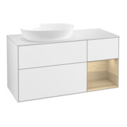 V&B Waschtischunterschrank Finion 120cm, Pl wh. m, Reg Oa ven, glo wh. Lac