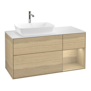 V&B Waschtischunterschrank Finion 120cm, Pl wh. m, Reg Oa ven, Oa ven