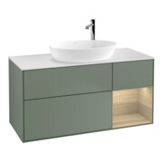 V&B Waschtischunterschrank Finion 120cm, Pl wh. m, Reg Oa ven, Oli. m Lac