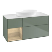 V&B Waschtischunterschrank Finion 120cm, Pl wh. m, Reg Oa ven, Oli. m Lac