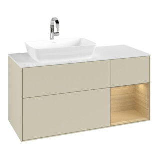 V&B Waschtischunterschrank Finion 120cm, Pl wh. m, Reg Oa ven, si Gr m Lac