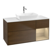 V&B Waschtischunterschrank Finion 120cm, Pl wh. m, Reg Oa ven, wal ven