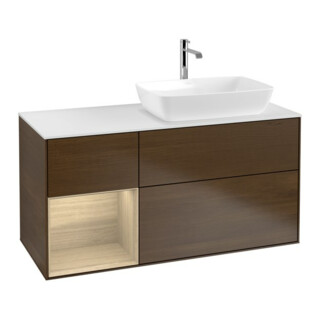 V&B Waschtischunterschrank Finion 120cm, Pl wh. m, Reg Oa ven, wal ven