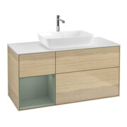 V&B Waschtischunterschrank Finion 120cm, Pl wh. m, Reg Oli. m Lac, Oa ven