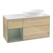 V&B Waschtischunterschrank Finion 120cm, Pl wh. m, Reg Oli. m Lac, Oa ven