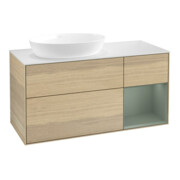 V&B Waschtischunterschrank Finion 120cm, Pl wh. m, Reg Oli. m Lac, Oa ven