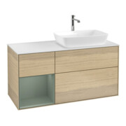 V&B Waschtischunterschrank Finion 120cm, Pl wh. m, Reg Oli. m Lac, Oa ven