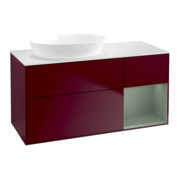 V&B Waschtischunterschrank Finion 120cm, Pl wh. m, Reg Oli. m Lac, Peo m