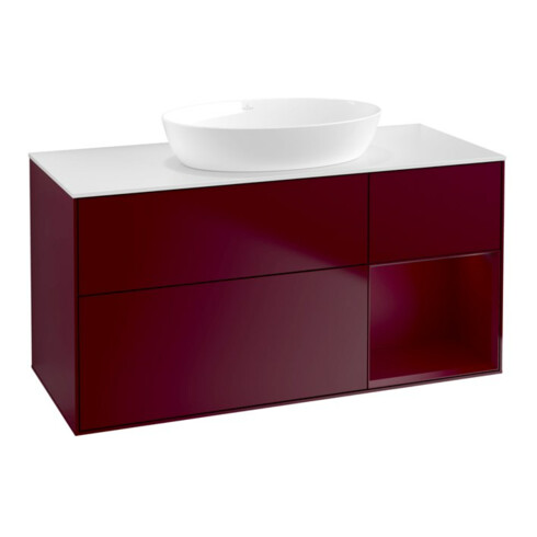 V&B Waschtischunterschrank Finion 120cm, Pl wh. m, Reg Peo m Lac, Peo m