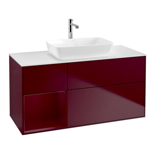 V&B Waschtischunterschrank Finion 120cm, Pl wh. m, Reg Peo m Lac, Peo m