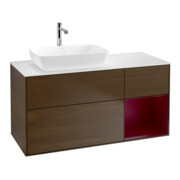 V&B Waschtischunterschrank Finion 120cm, Pl wh. m, Reg Peo m Lac, wal ven