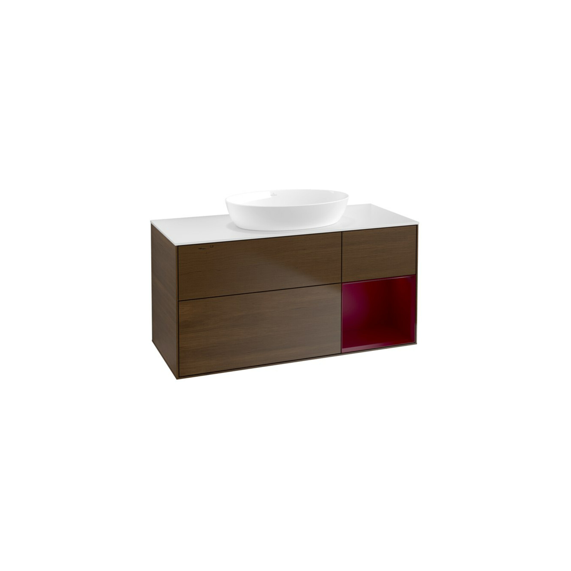 V&B Waschtischunterschrank Finion 120cm, Pl wh. m, Reg Peo m Lac, wal ven ; Villeroy & Boch