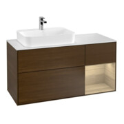 V&B Waschtischunterschrank Finion 120cm, Pl wh. m, Reg re Oa ven, wal ven