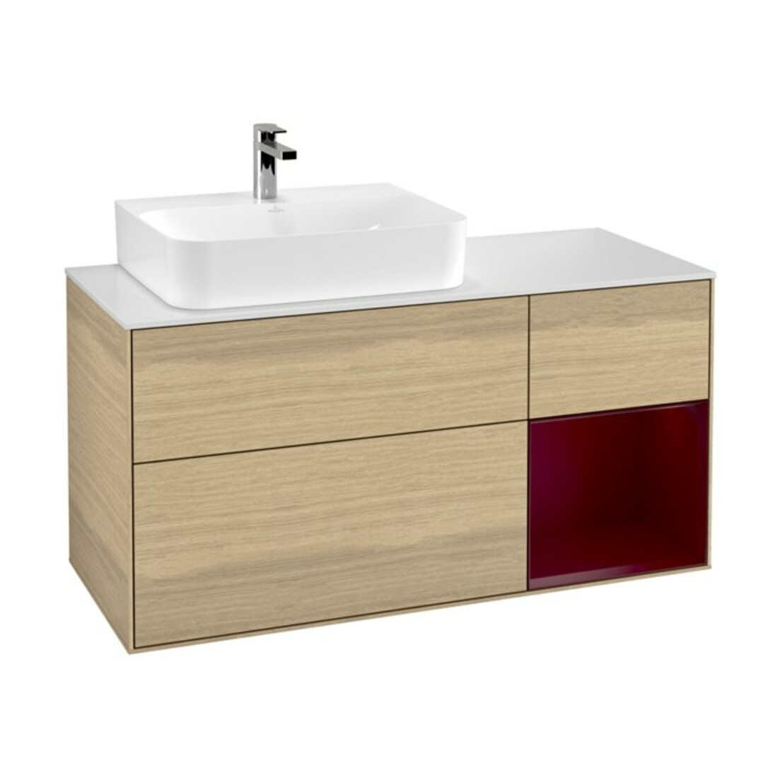 V&B Waschtischunterschrank Finion 120cm, Pl wh. m, Reg re Peo, Oa ven