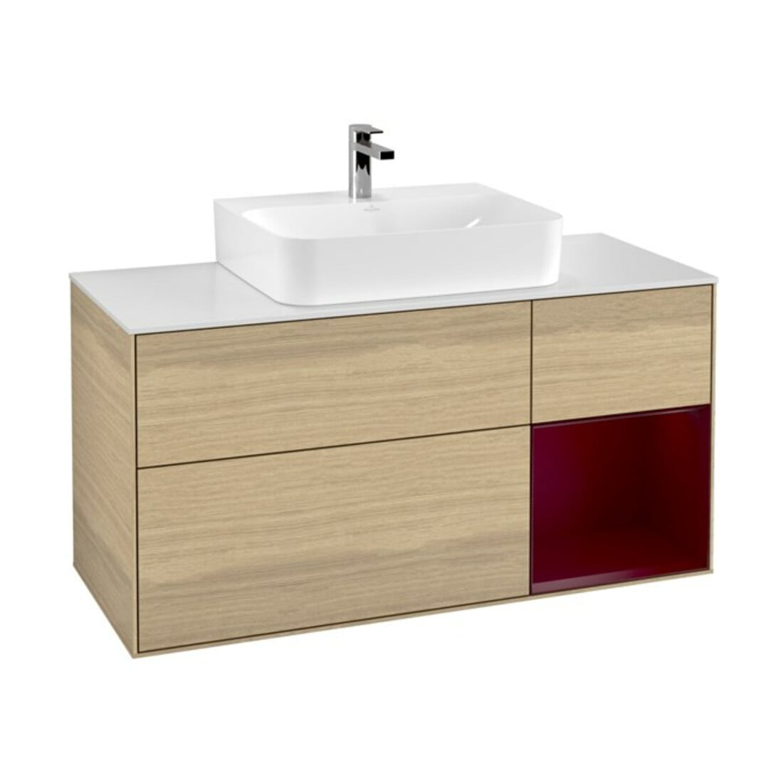 V&B Waschtischunterschrank Finion 120cm, Pl wh. m, Reg re Peo, Oa ven