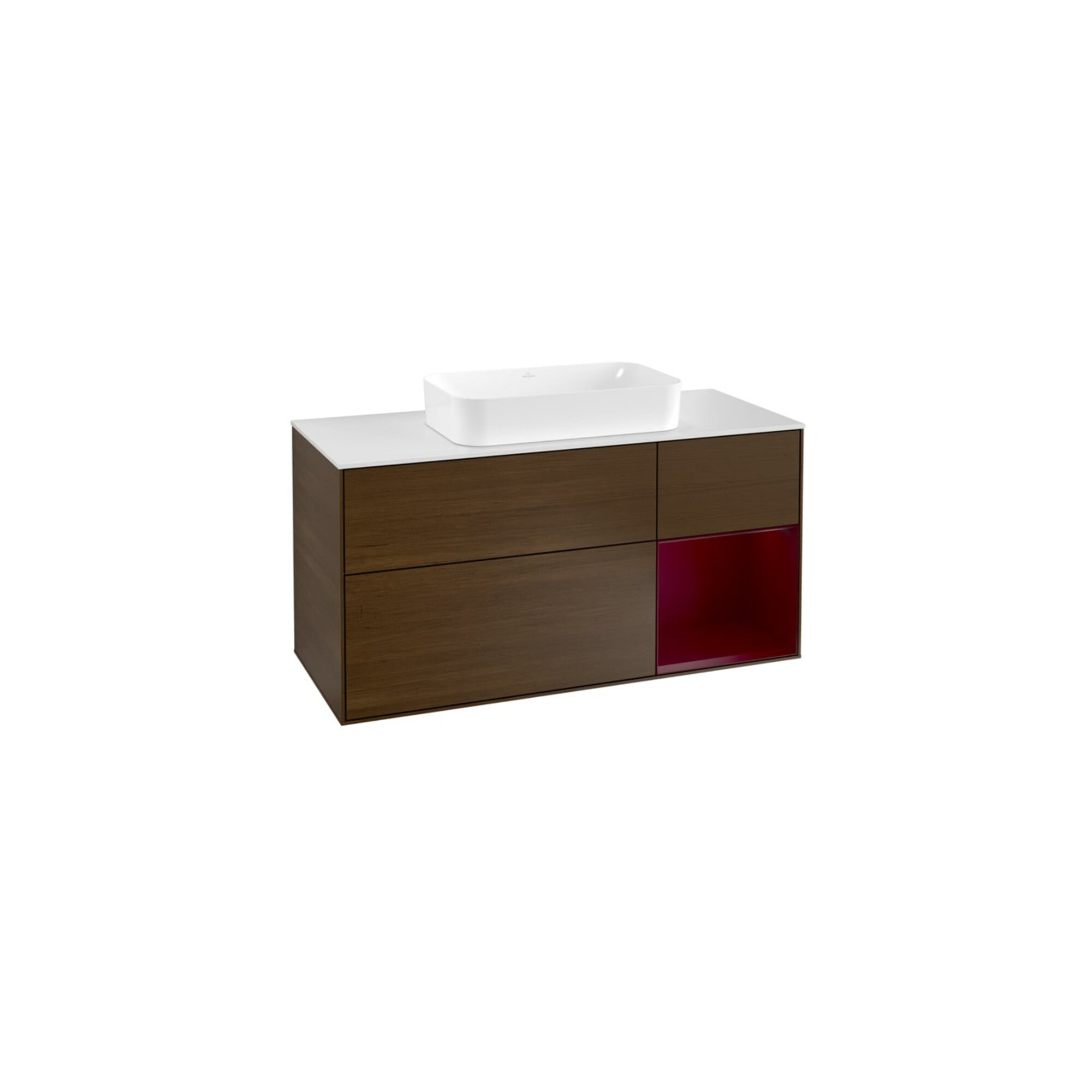 V&B Waschtischunterschrank Finion 120cm, Pl wh. m, Reg re Peo, wal ven ; Villeroy & Boch