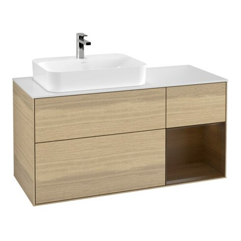 V&B Waschtischunterschrank Finion 120cm, Pl wh. m, Reg re wal ven, Oa ven