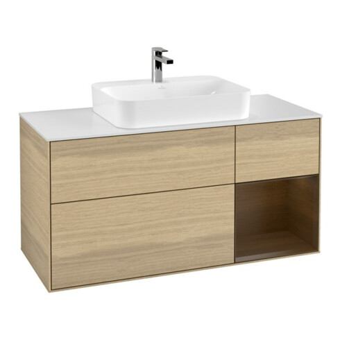 V&B Waschtischunterschrank Finion 120cm, Pl wh. m, Reg re wal ven, Oa ven